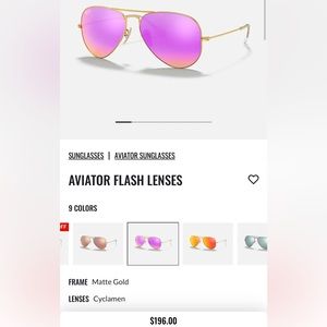 Ray-Ban Aviator Flash Lens Sunglasses
